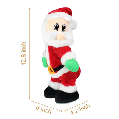 Tanzender & Singender Weihnachtsmann | Bewegliche Santa Figur mit Musik | Lustige Weihnachtsdekoration & Geschenkidee
