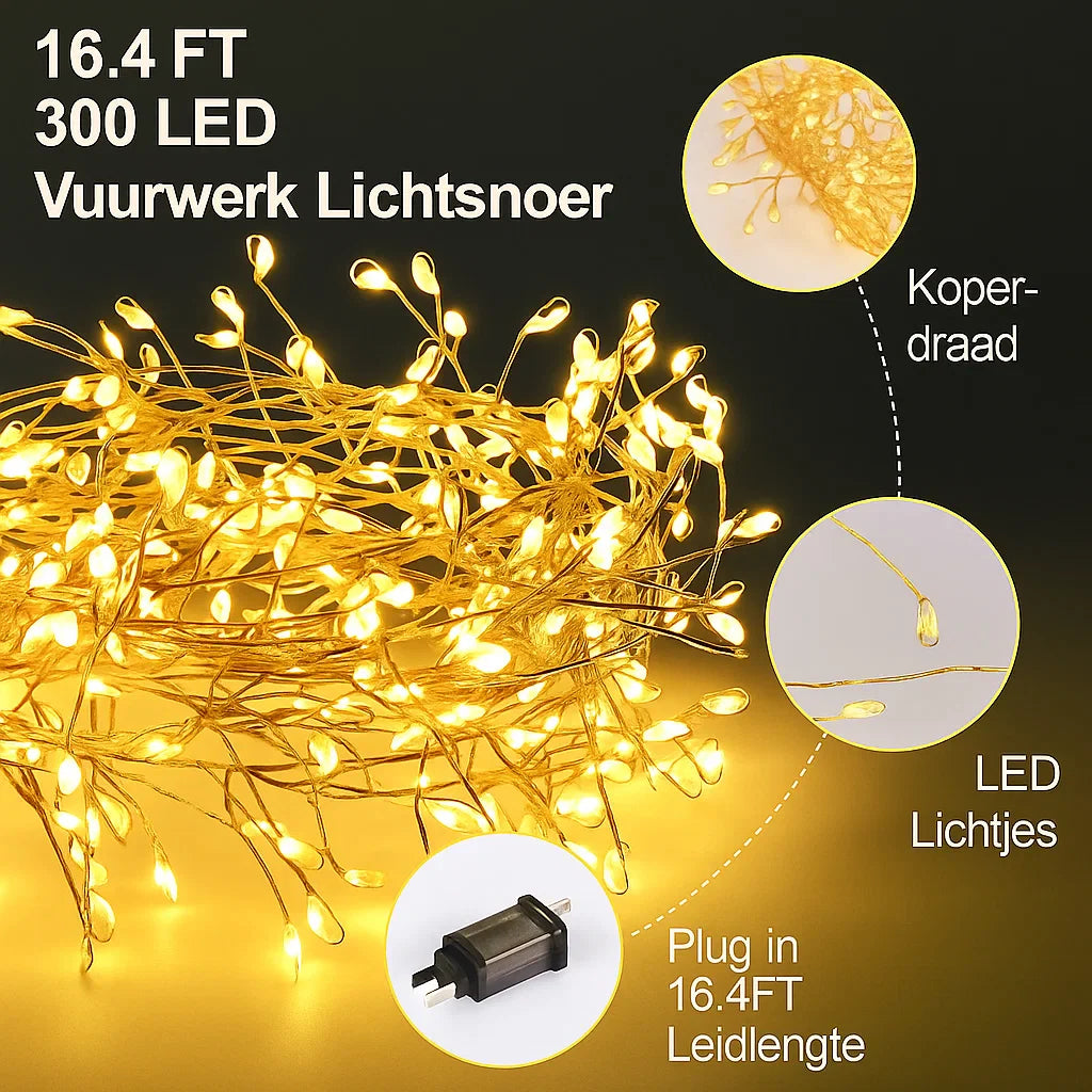 LED Kupfer Draht Dekorationsbeleuchtung – Warmer, Magischer Schein für Zuhause & Garten (9 m)