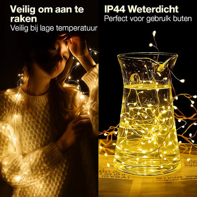 LED Kupfer Draht Dekorationsbeleuchtung – Warmer, Magischer Schein für Zuhause & Garten (9 m)