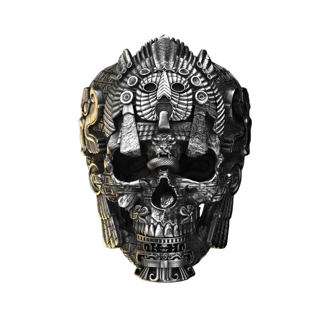 Herren Ring | Totenkopf Design | Handgefertigt aus 925 Sterling Silber