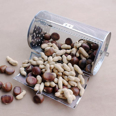 Rotierender Grillkorb | Für Grill & Heißluftfritteuse | Gemüse, Fleisch & Nüsse rösten