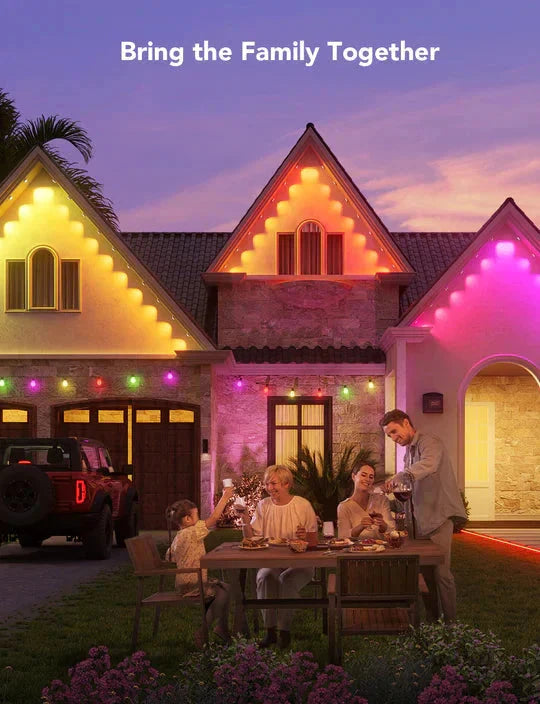 Draußen LED Lichtstreifen | Musikgesteuert & App-Steuerung | IP65 Wasserdicht RGB