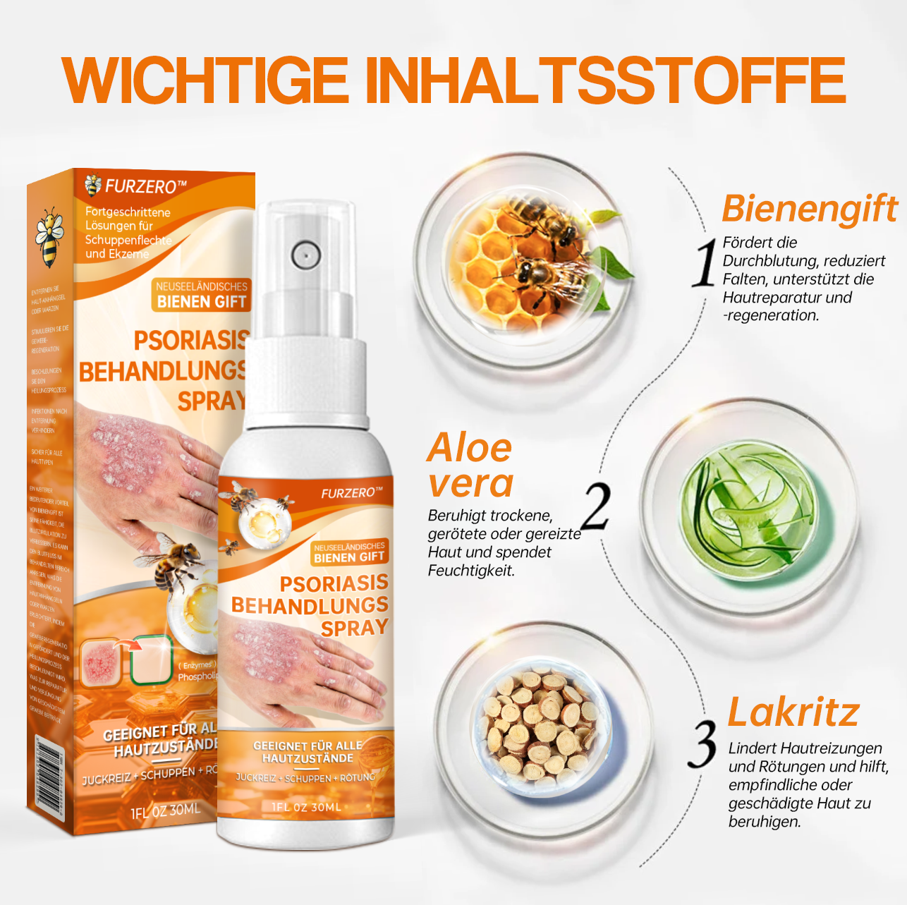 1+1 GRATIS | BeruhigungsSpray™ Lindert trockene Flecken