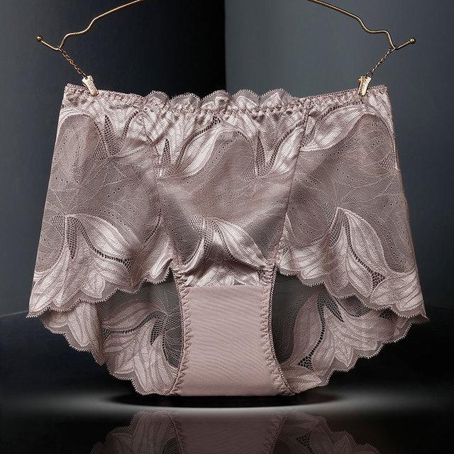 1+2 Gratis | Damen Mid-Waist Panties | Nahtlos Unterwäsche | Unsichtbare Spitze | 3er-Pack