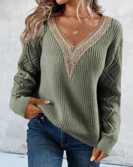 Chantal | Eleganter Pullover mit V-Ausschnitt