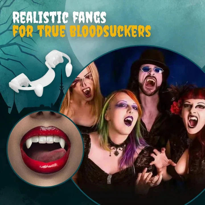 Halloween Vampirzähne | Realistisch & Passgenau | Für Erwachsene & Kinder | ABS-Material