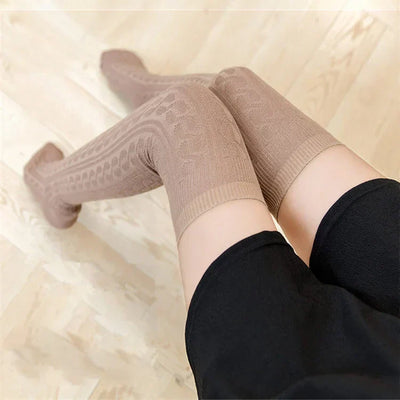 Damen Überknie Socken | Baumwollmix | Warm & Atmungsaktiv | Einheitsgröße | Für Herbst & Winter
