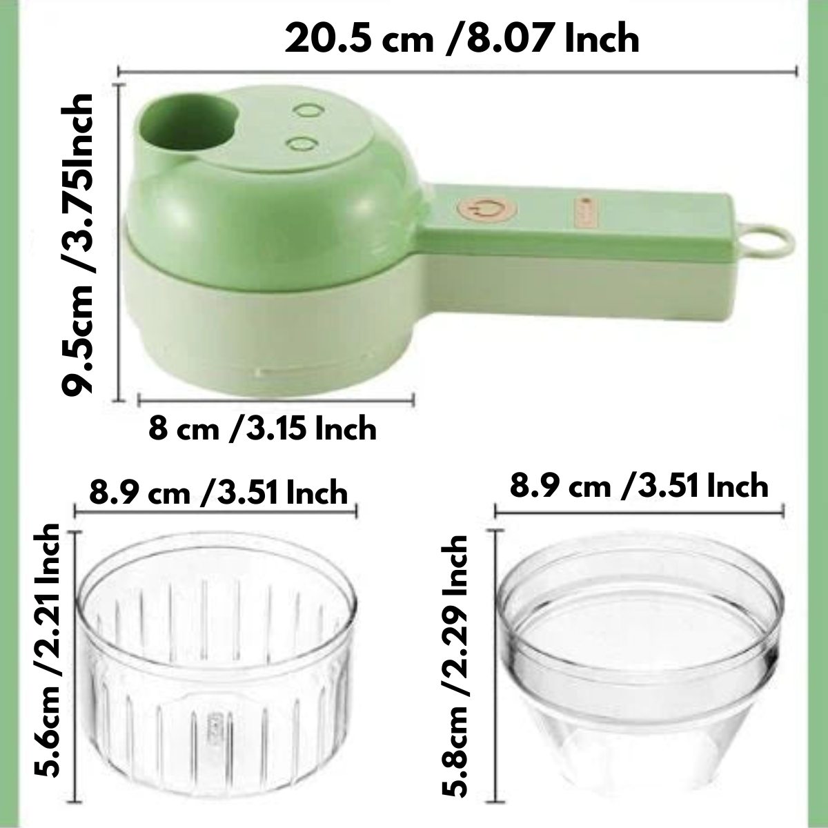 Multifunktionaler 4-in-1-Zerkleinerer