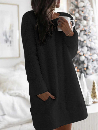 Beatrisa™ Schlankes Kleid mit Rundhalsausschnitt und Wärme-Appeal