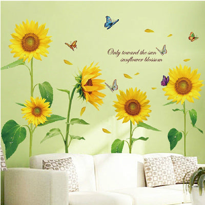 Blume Kreative Wanddekoration | 3D Effekt | Selbstklebend & Wiederverwendbar | PVC Wandsticker Set