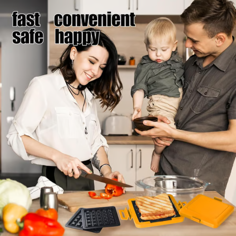 Mikrowellen Sandwich-Maker | Knusprige Toasts in Minuten | Antihaft & Spülmaschinenfest | 260°C Heatwave Technologie