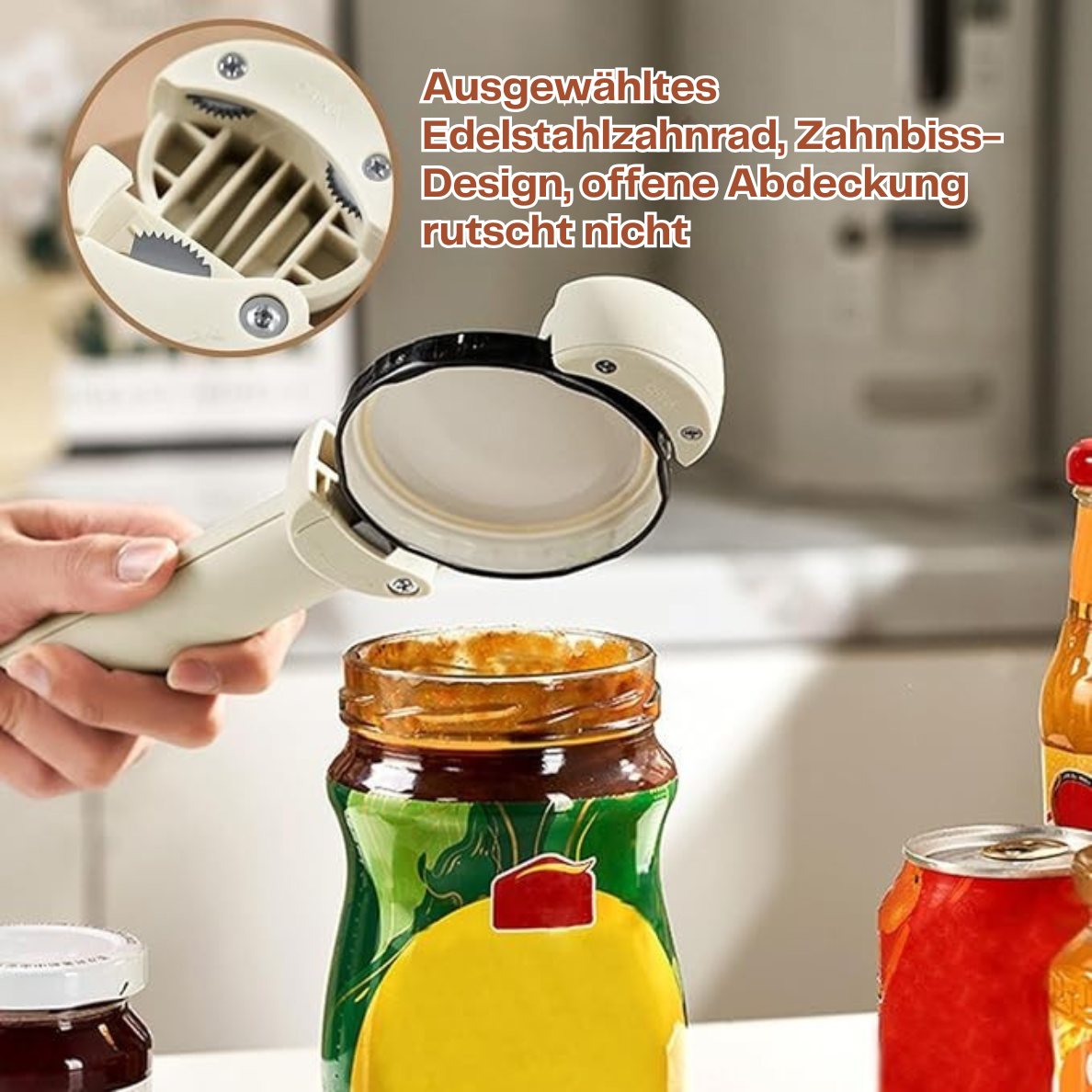 KappeTwist™ Öffnet Flaschen mühelos