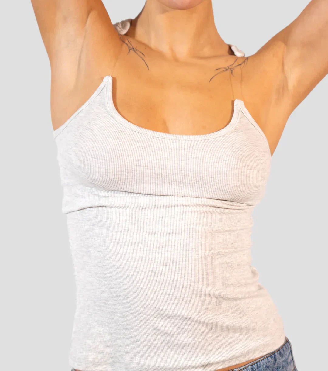 Damen Bandeau Top | Schulterfrei | Geripptes Baumwoll-Design | Figurbetont & Atmungsaktiv