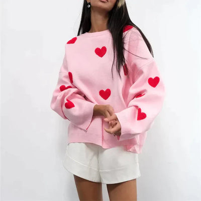 Sabine | Pullover Mit Gestricktem Herz