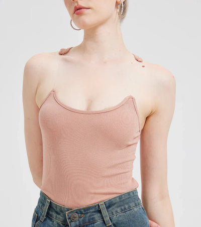Damen Bandeau Top | Schulterfrei | Geripptes Baumwoll-Design | Figurbetont & Atmungsaktiv