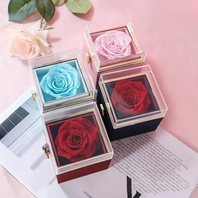 180° Roos Geschenkbox™ | Mit Gravierter Love Kette