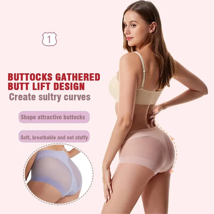 Eleonora™ Nahtlose Ice Silk Bodycon-Slips mit hoher Taille (4er-Pack)