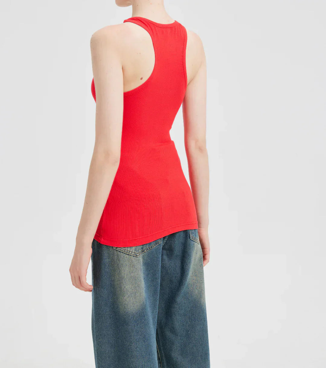 Damen Bandeau Top | Schulterfrei | Geripptes Baumwoll-Design | Figurbetont & Atmungsaktiv