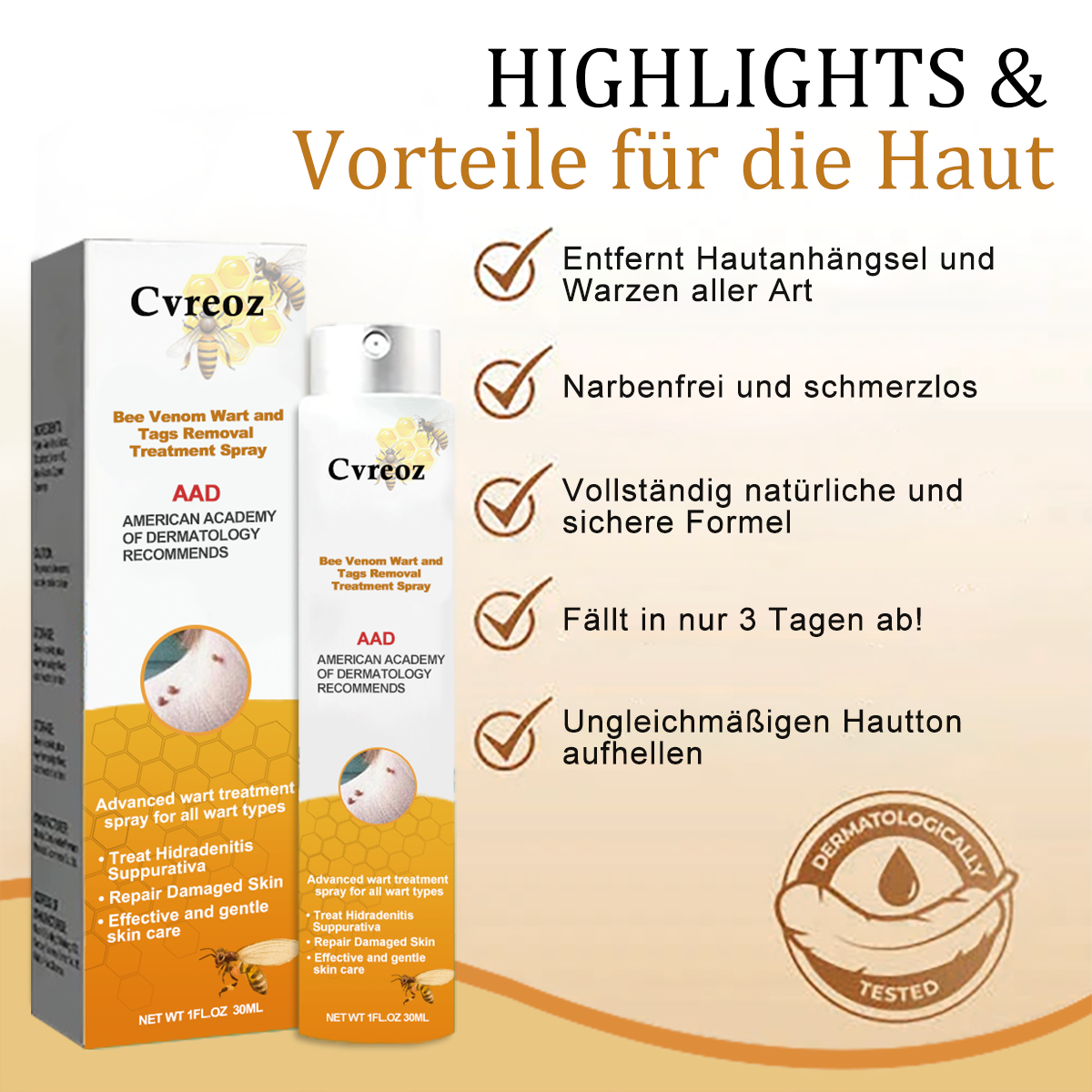 1+1 Gratis | Skin Free™ l Alle Flecken, Muttermale und Warzen werden innerhalb von 3 Tagen um 90% beseitigt!