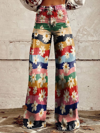 Tilly™ Elegante Hose mit Blumendesign