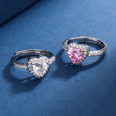 Diamanten Liebe Pfirsich Herz Ring