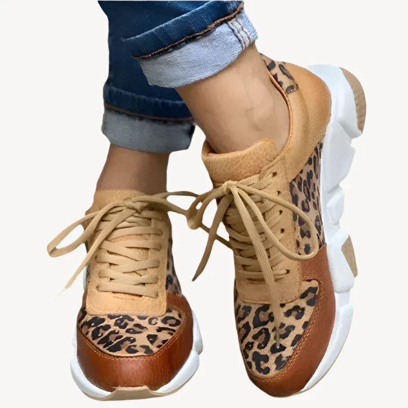 Crissa | Trendy Leopard Print Design Damen Turnschuhe