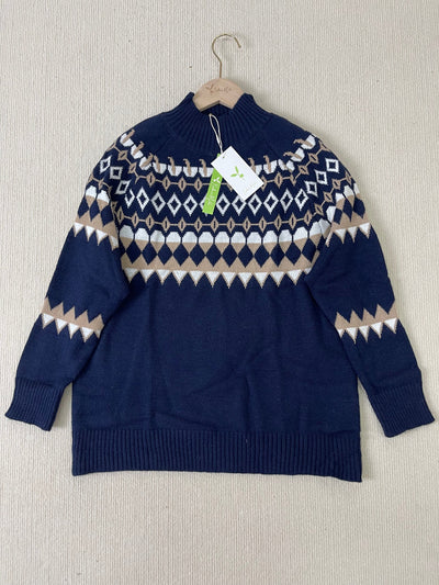 Mia | Geometrischer Pullover