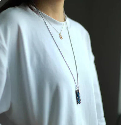 1+1 Gratis | Damen Duft Halskette mit Anhänger | Edelstahl hypoallergen | Mit Duft-Pads | 60 cm verstellbar