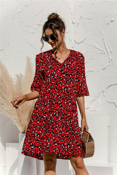 Ravenne® | Kurzärmeliges Rüschenkleid