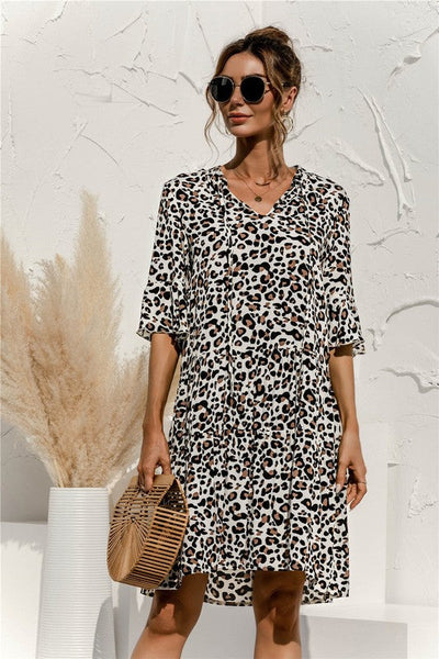 Ravenne® | Kurzärmeliges Rüschenkleid