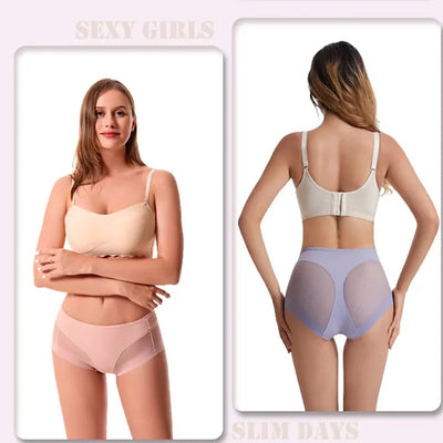 Eleonora™ Nahtlose Ice Silk Bodycon-Slips mit hoher Taille (4er-Pack)