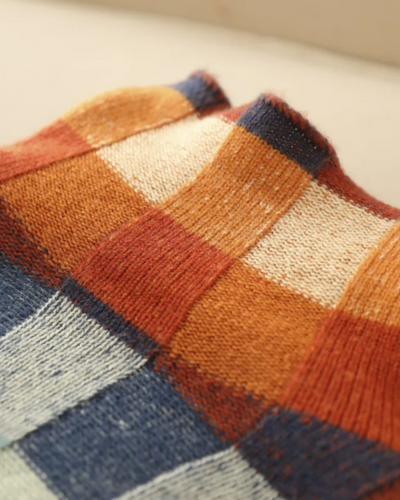 Ursula™ Kaschmir-Luxus-Rollkragenpullover aus Patchwork