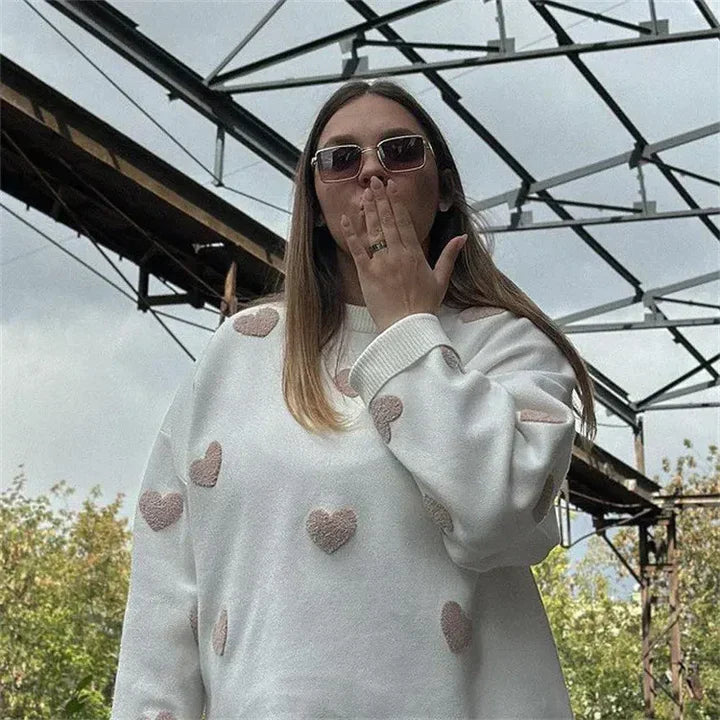 Sabine | Pullover Mit Gestricktem Herz
