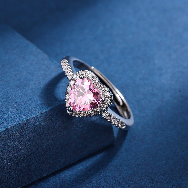 Diamanten Liebe Pfirsich Herz Ring