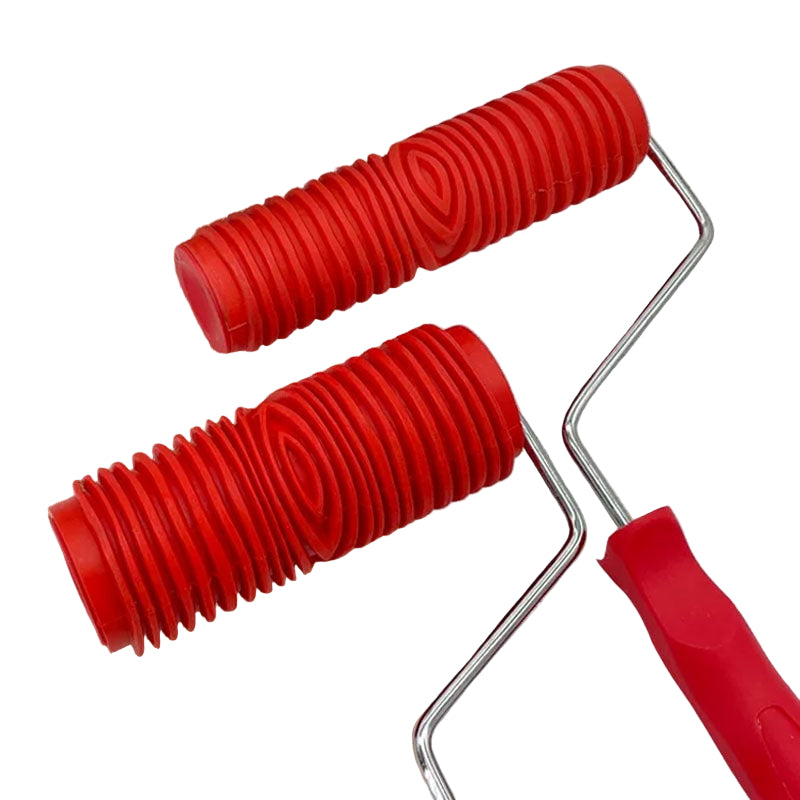 Struktur-Prägemuster Farbroller | Wanddekoration | Gummiwalze mit Griff 29cm