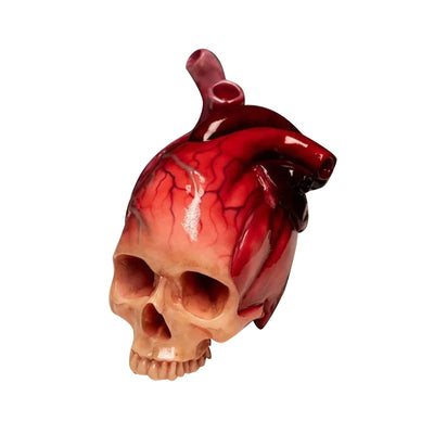 HerzSchädel™ Pumpscull Realistische Halloween-Schädel-Skulptur in Herzform