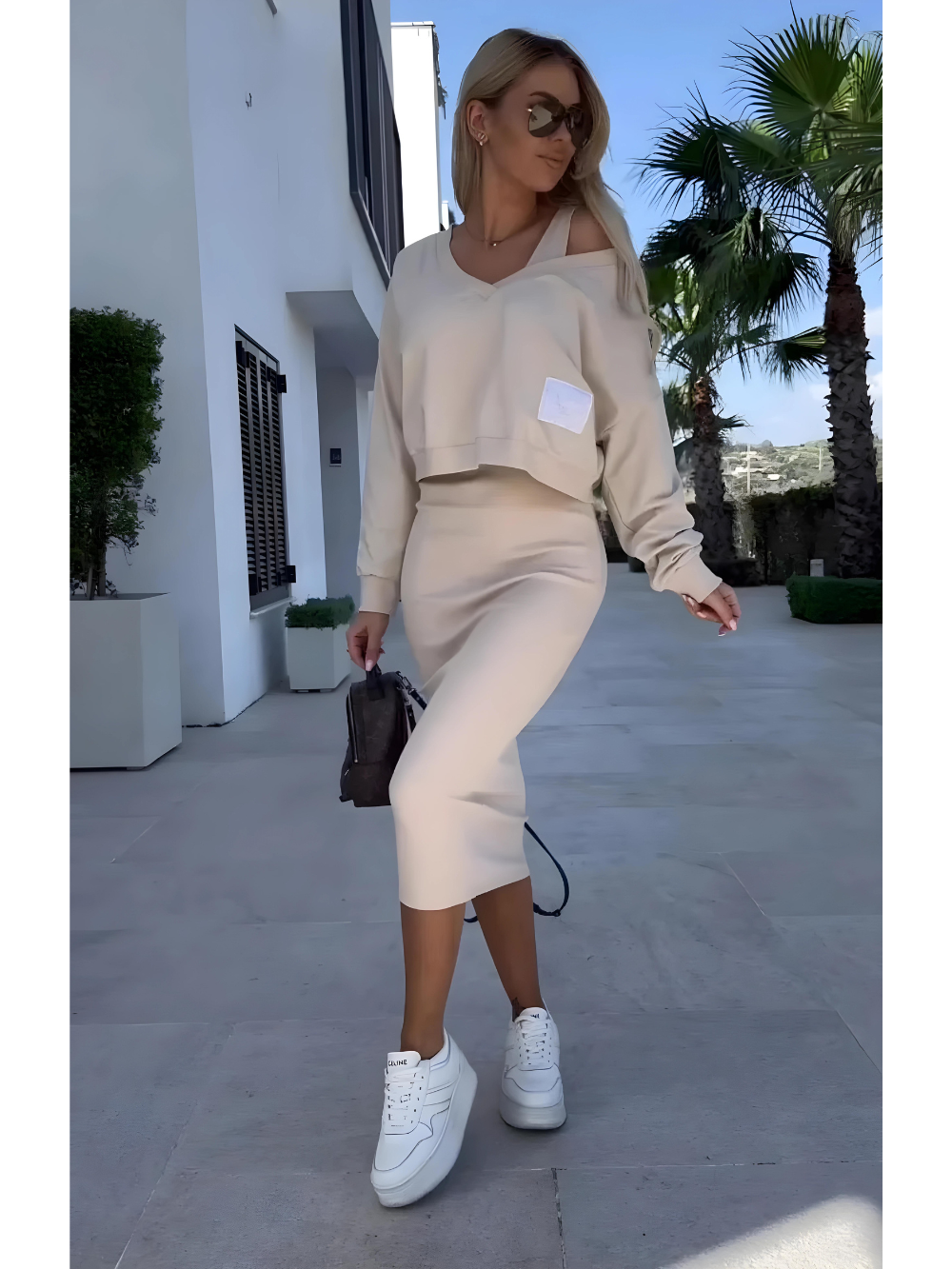 Livia - Bequemer Kleid- und Pullover-Set