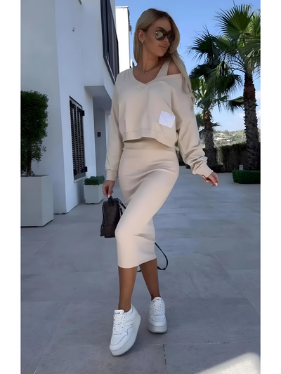 Livia - Bequemer Kleid- und Pullover-Set