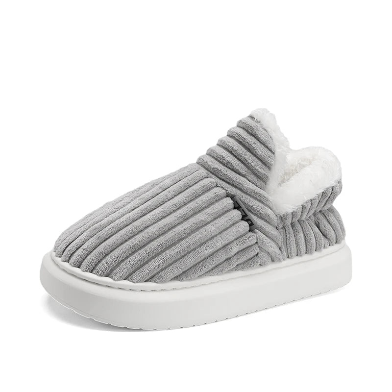 Damen Slipper | Orthopädische Unterstützung | Flauschige Cozy Sohle | Weiche Velours-Optik