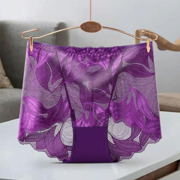 1+2 Gratis | Damen Mid-Waist Panties | Nahtlos Unterwäsche | Unsichtbare Spitze | 3er-Pack