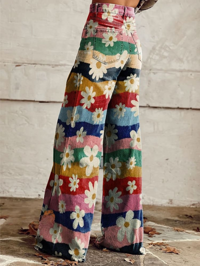 Tilly™ Elegante Hose mit Blumendesign