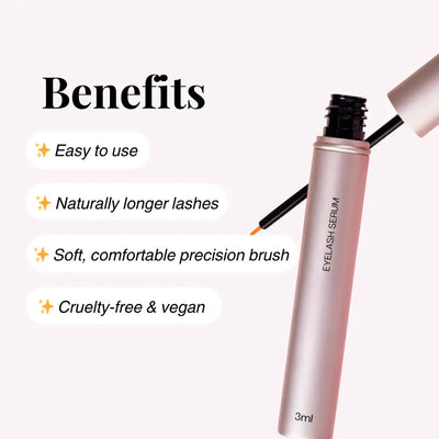 2+2 Gratis | Wimpernserum | Natürliches Wimpernwachstum | Längere & dichtere Wimpern ohne Extensions