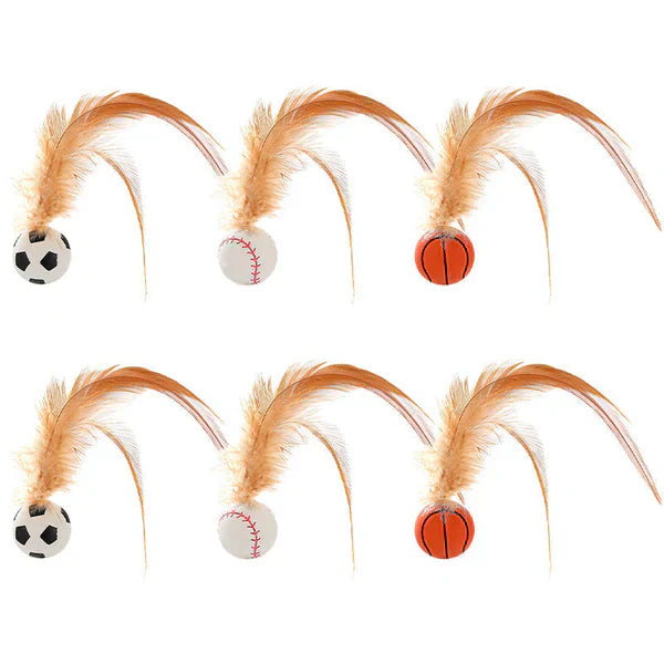 Begrenzte Zeit 50% Rabatt Interaktiver Hüpfball für Katzen mit Federn