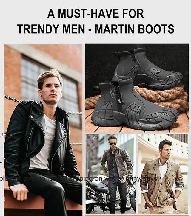 Herren Martin Boots | Wasserdicht & Rutschfest | Strapazierfähig & Bequem