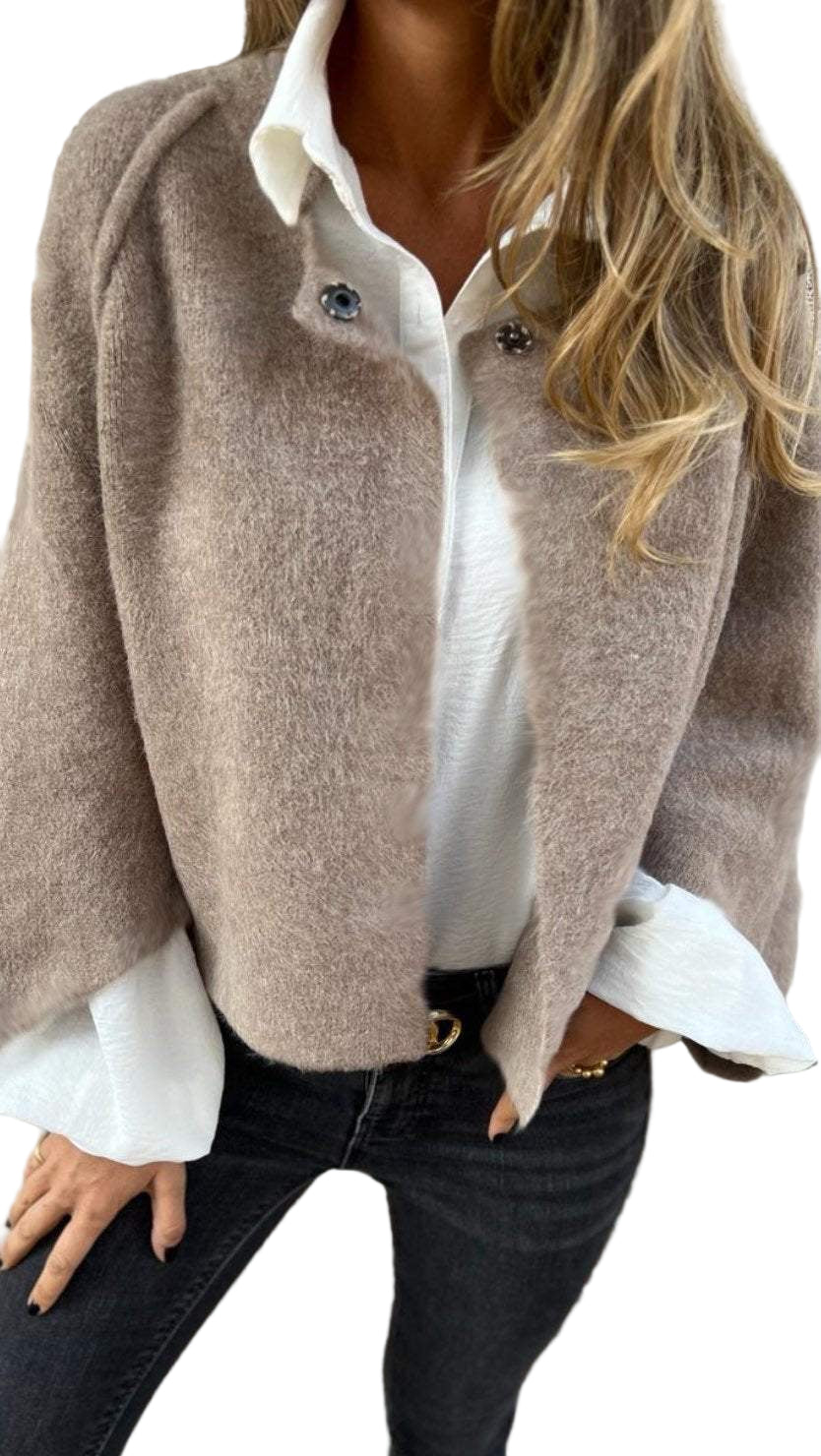 Damen Cardigan | Weiches Strickmaterial | Langer Schnitt bis Oberschenkel | Vielseitig & bequem