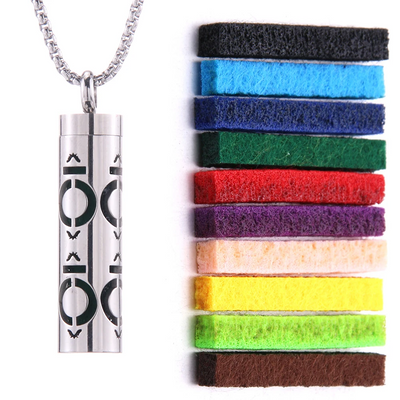 1+1 Gratis | Damen Duft Halskette mit Anhänger | Edelstahl hypoallergen | Mit Duft-Pads | 60 cm verstellbar