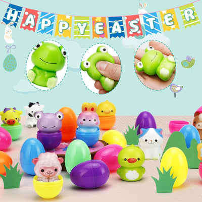 🔥Ostern Beste Geschenk 50% RABATT-🎁24 STÜCKE Gefüllte Oster Eier Langsam Aufsteigende Squishy Spielzeuge