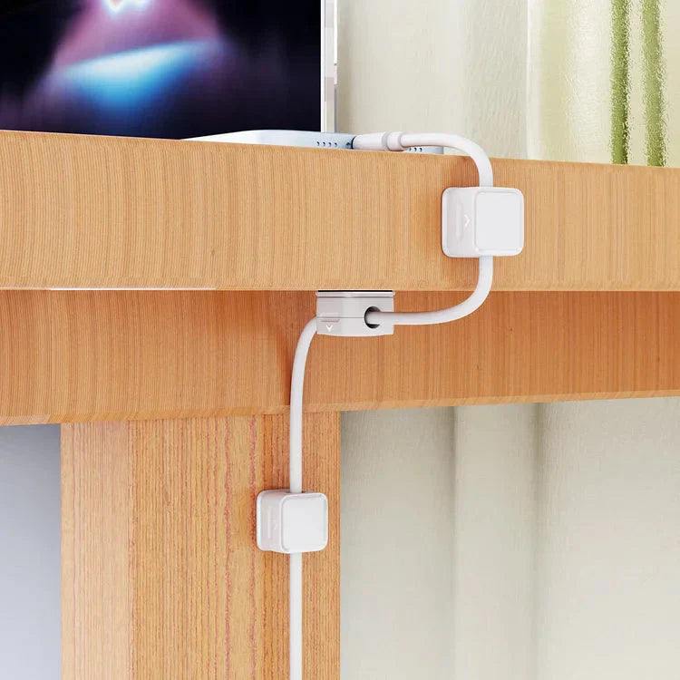 Kabel Organisator Hub | Magnetischer Kabelhalter | Selbstklebend für Schreibtisch & Wand