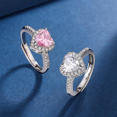 Diamanten Liebe Pfirsich Herz Ring