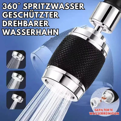 Wasserhahn Aufsatz | 360° drehbar | Antispritz-Design | Einfache Montage